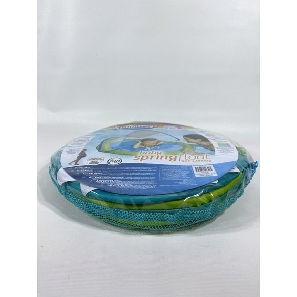 SwimWays Baby Spring Float Sun Canopy Ages 9-24 Months 50+UPF Green - Picture 6 of 8